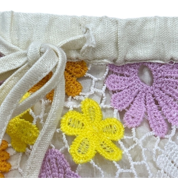 Zara • Retro Floral Crochet Mini Skirt S ASO Enid Sinclair Wednesday - Picture 3 of 7